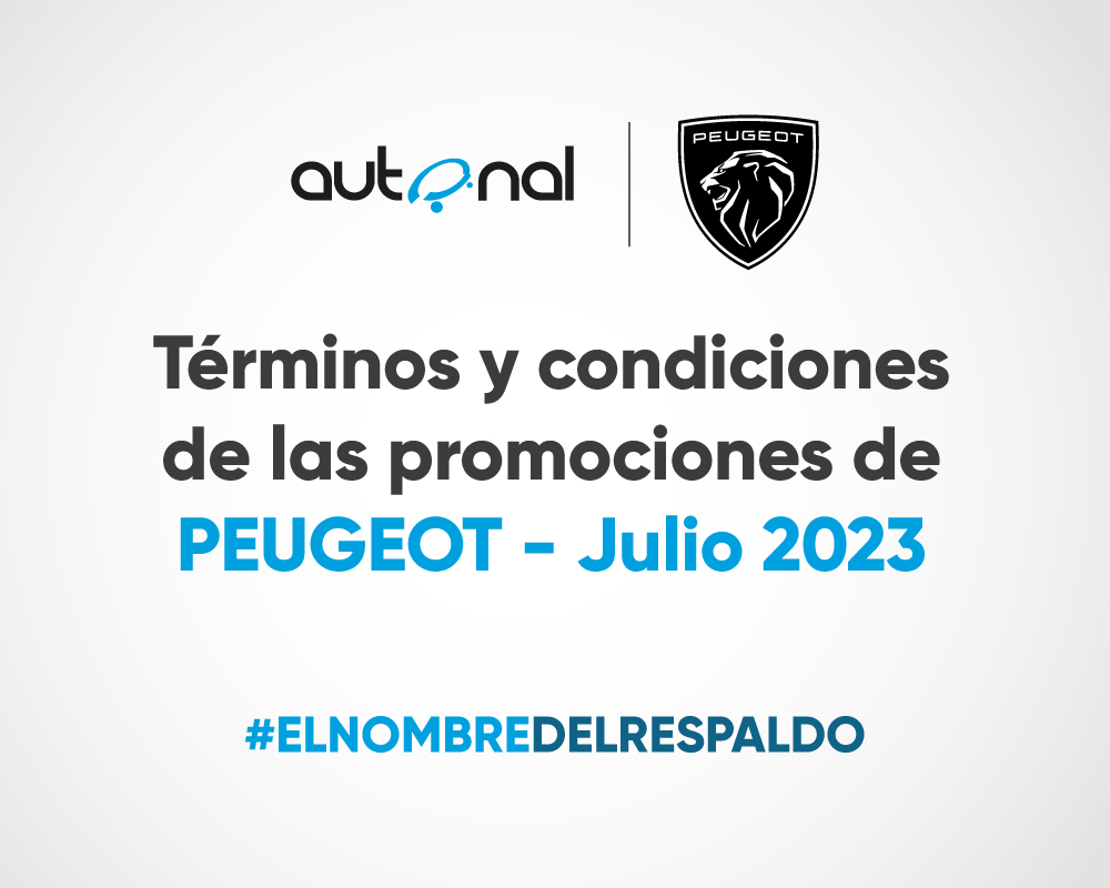 Términos y condiciones de las promociones de Peugeot – julio 2023