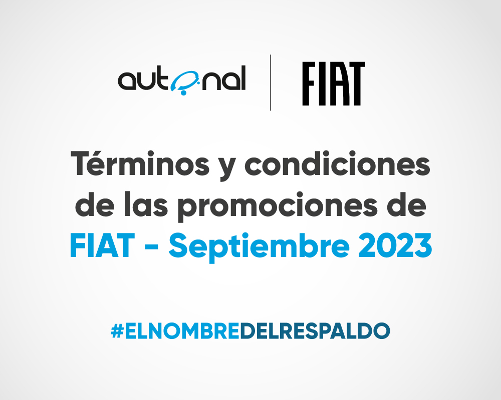 Términos y condiciones de las promociones de FIAT – septiembre 2023