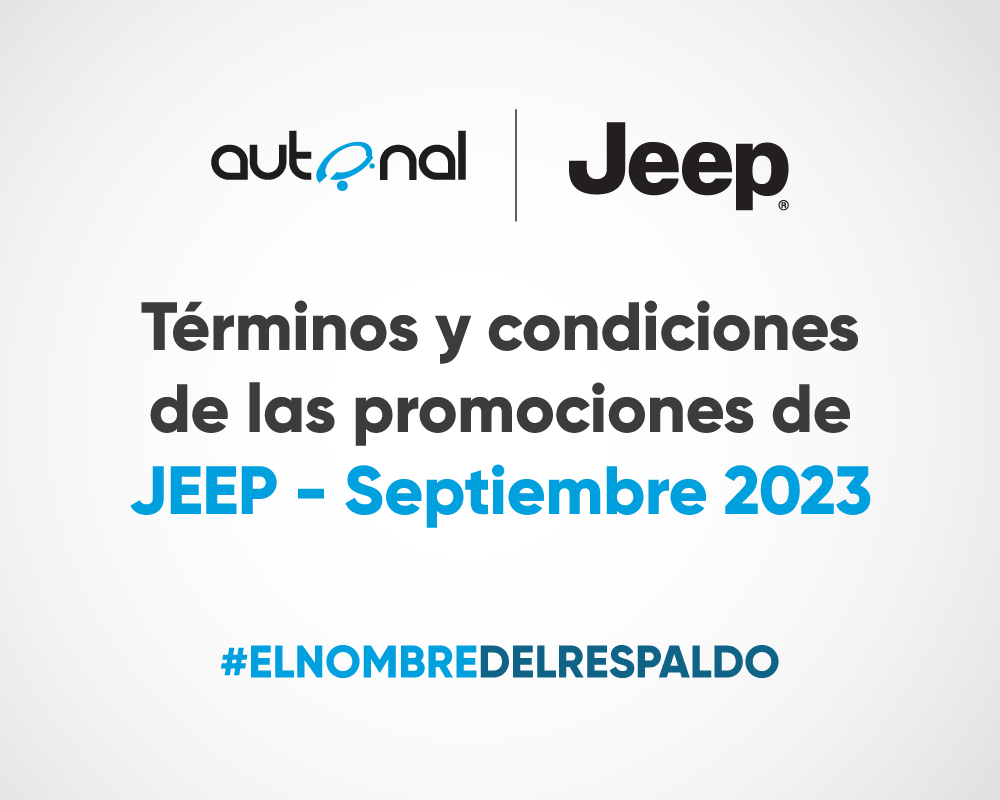 Términos y condiciones de las promociones de Jeep - septiembre