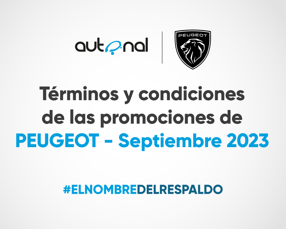 Términos y condiciones de las promociones de Peugeot - septiembre