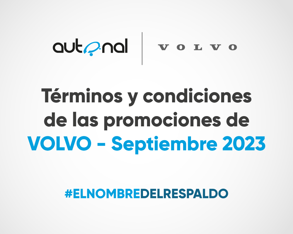 Términos y condiciones de las promociones de Volvo - septiembre