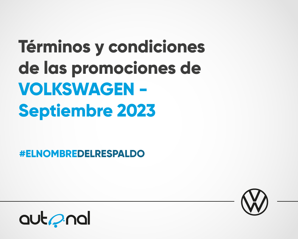 Términos y condiciones de las promociones de Volkswagen - septiembre