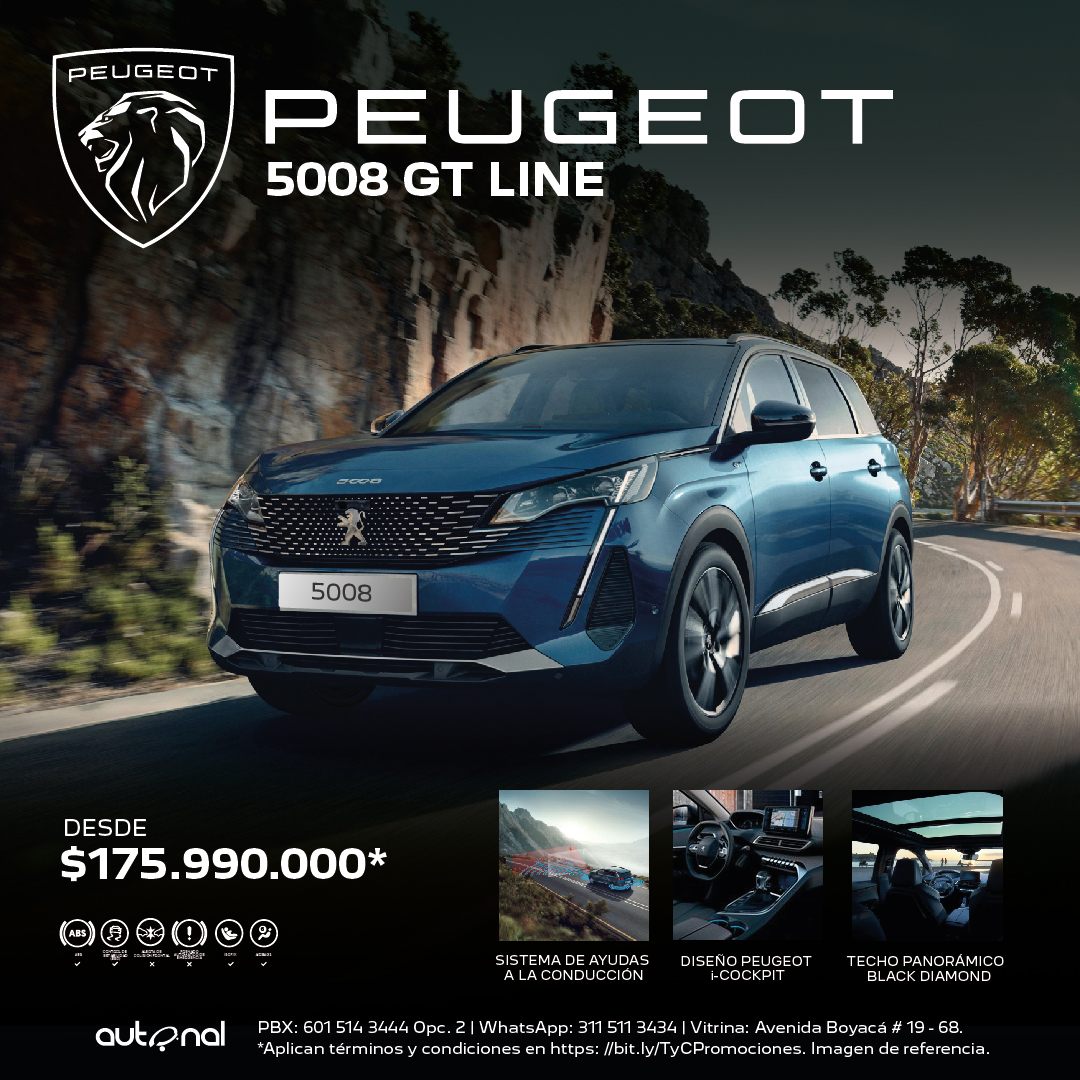 Peugeot 5008 Gt Line 2024 Junio 1400x570