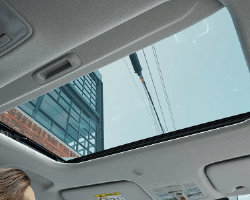 Rieles funcionales y techo panorámico 