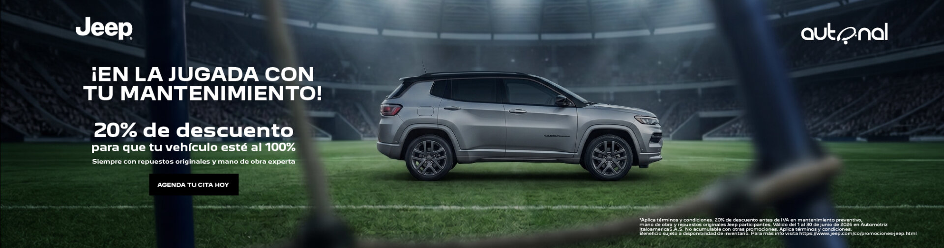 Banner campaña 20% Off posventa - Jeep